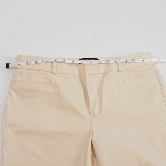 Banana Republic SLOAN Slim Ankle Pants Bone/Ivory - Size 6 - Picture 4 of 6